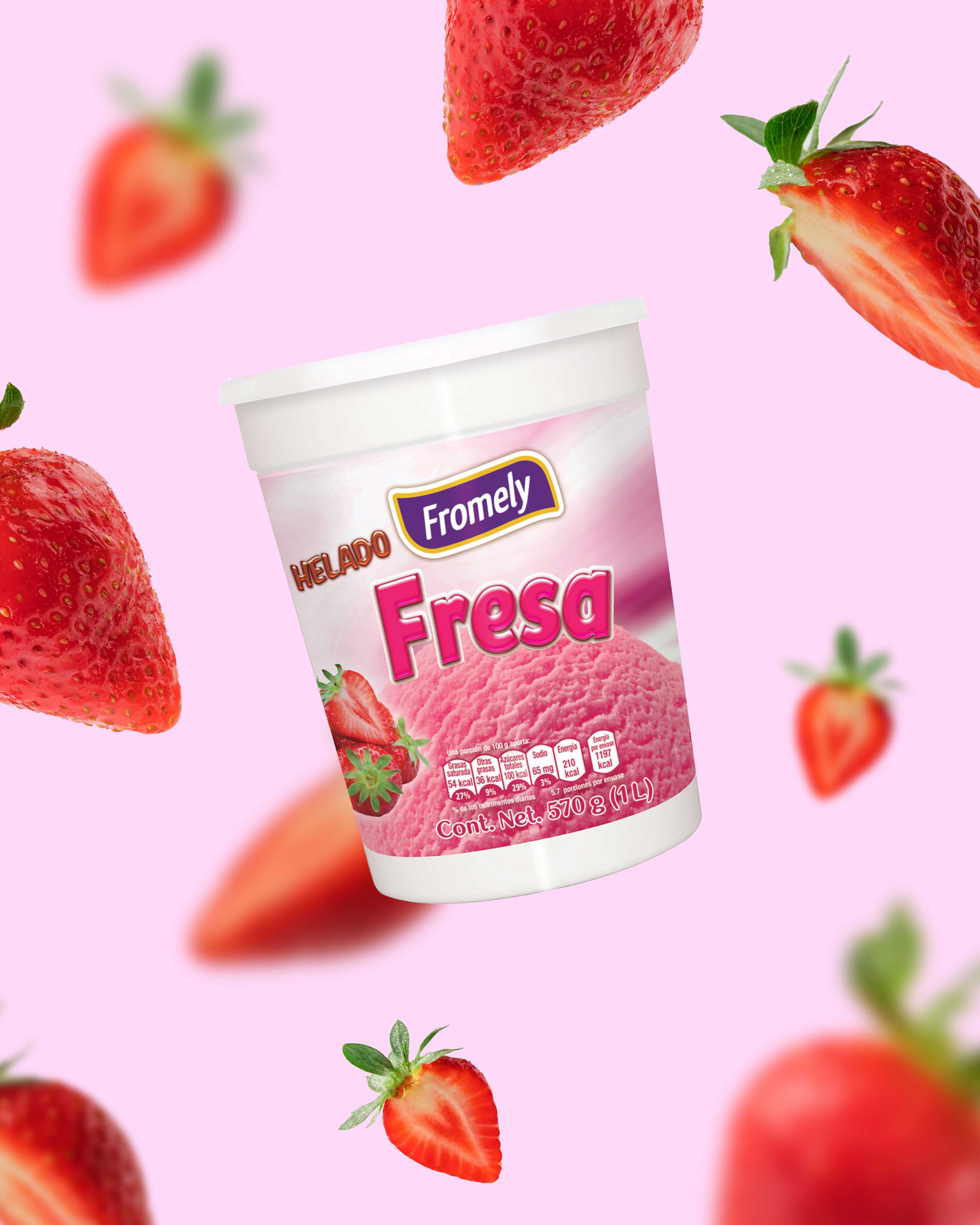 Helado de Fresa